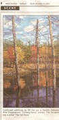 Article on Uncle Bill's Art Show Dec 29 2009 The painting, "Tall Pines" by Bill Iles