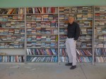 George Katzman in front of a Pensacola 24 hour outdoor used book store.  I visited his church in February.