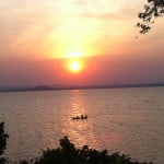 Sunset on Lake Victoria near the source of the Nile River.