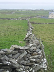 Low stone wall County Mayo