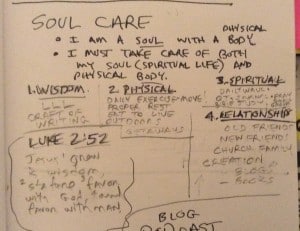 Soul Care includes stewardship of these areas.