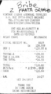Receipt for two Fantas. I don't think I'll submit it on the Company Expense Report!