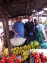 Bob and Nancy Calvert at the Entebbe Market.