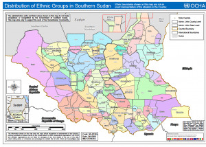 Ethnic groups of South Sudan. Many tribes along the borders "bleed over" into neighbouring countries.