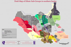 Ethnic Map of South Sudan. Compare to other ethnic map.