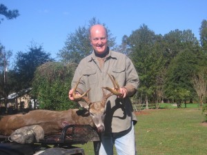 My lifelong buddy, Richard Morton, with a Dry Creek Swamp buck. Circa 2008