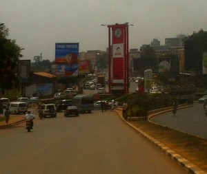 Clock Tower Roundabout in Kampala, Uganda