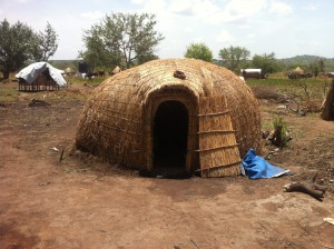 Traditional Murle hut in Boroli Camp