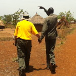 You can join hands with prayer for the South Sudan.  Photo: Coy Webb of Kentucky and Abrahim Kiir of Bor, SS.