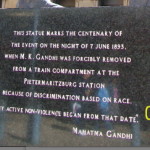 Gandhi's Plaque  Pietermaritzburg, South Africa.