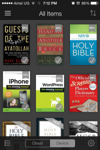 My current Kindle e-book reading list.