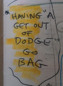 All of us have a "Go Bag." It's ready if we have to get out of Dodge quick. Good to have in any part of Africa. What's in your go bag?