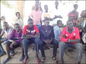 Young Dinka men in Ulua 2 Camp   Uganda