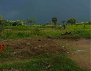 Storm moving in over Adjumani, Uganda