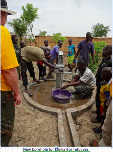 A new borehole for the Dinka Bor at Adjumani, Uganda.