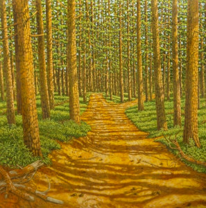 A piney woods walk is always encouraging. "Forest Road" by Bill Iles
