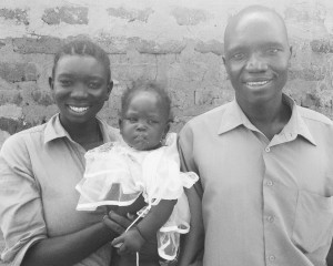 Pastor Joseph Anyovi, his wife Jessica, and Desire Grace.