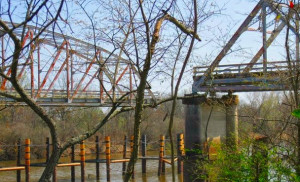 The Turning/Swinging Bridge over the Ouachita at Harrisonburg, LA