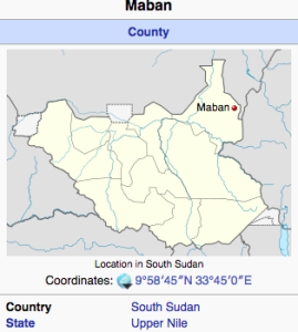 We are planning a trip to Maban area of South Sudan later in June.  Will you hold the rope and pray?