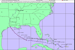 Path of Hurricane Rita September 2005