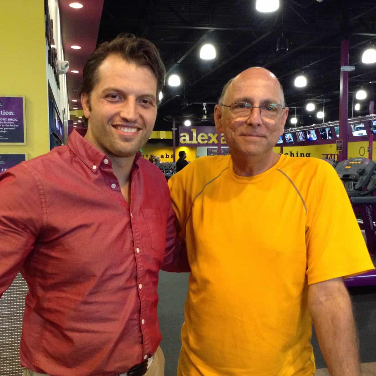 Scott Fitzgerald and Curt at Alexandria's Planet Fitness.