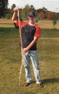 Terry Iles (6'4") with the long snake skin.