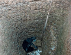 When you pray, you're holding the rope. This photo is of a South Sudanese well digger.
