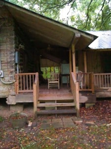 The Dogtrot Porch at The Old House, Dry Creek, LA.