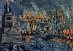 Alexandria, Louisiana burns on May 13, 1864.