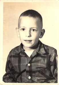 My uncle, Clint Iles, as a first grader. Fall 1958. He was killed shortly after this photo.