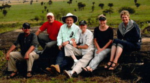 Bob and Nancy Calvert (middle) with David and Renee Crane (and DeDe and I) in Uganda.