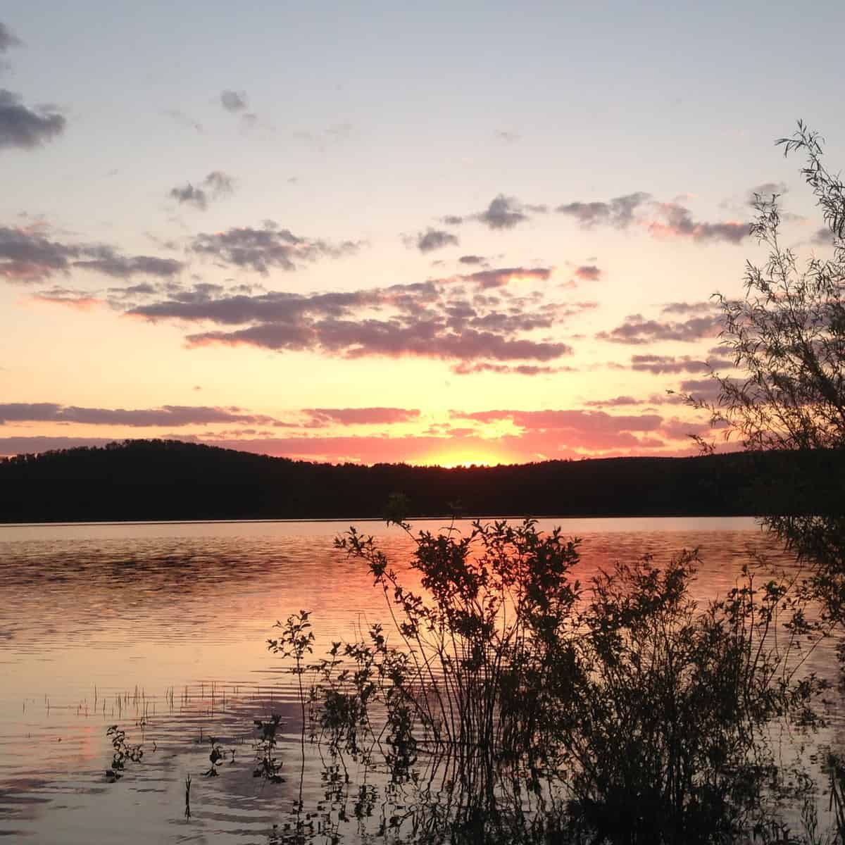 Sunset on Lake Maumelle, Arkansas.