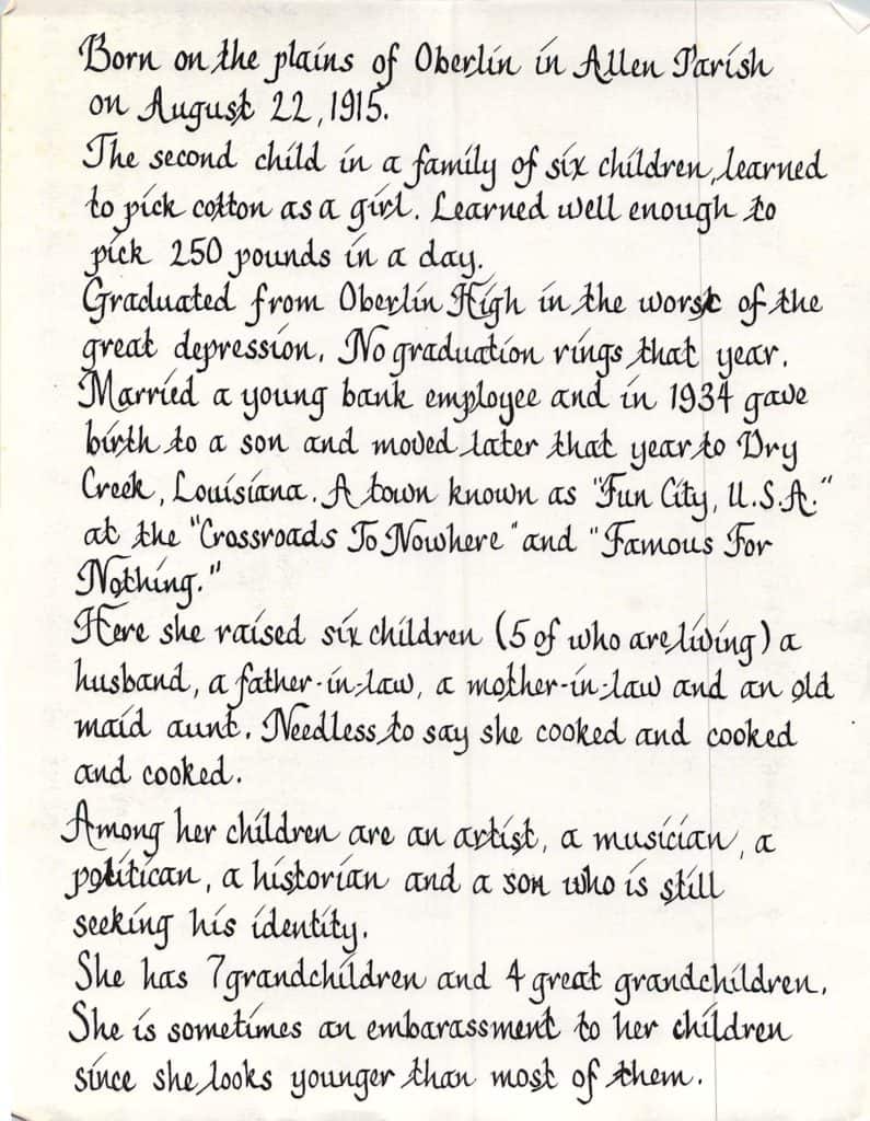 A page long view of the rich life of Pearl Stockwell Iles, my paternal grandmother.