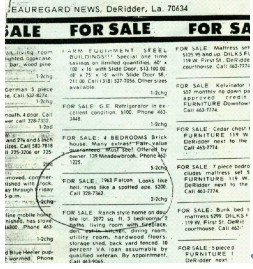 The Falcon "For Sale" actual ad placed by my dad. Circa 1979.